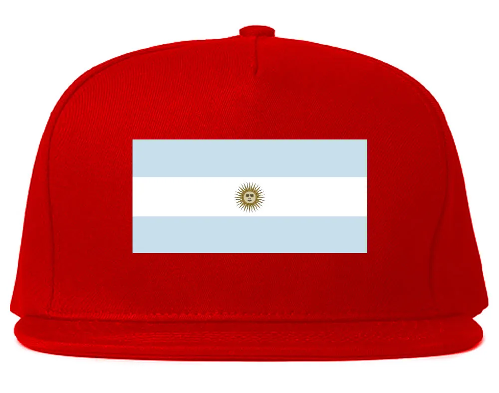 Argentina Flag Country Printed Snapback Hat Cap