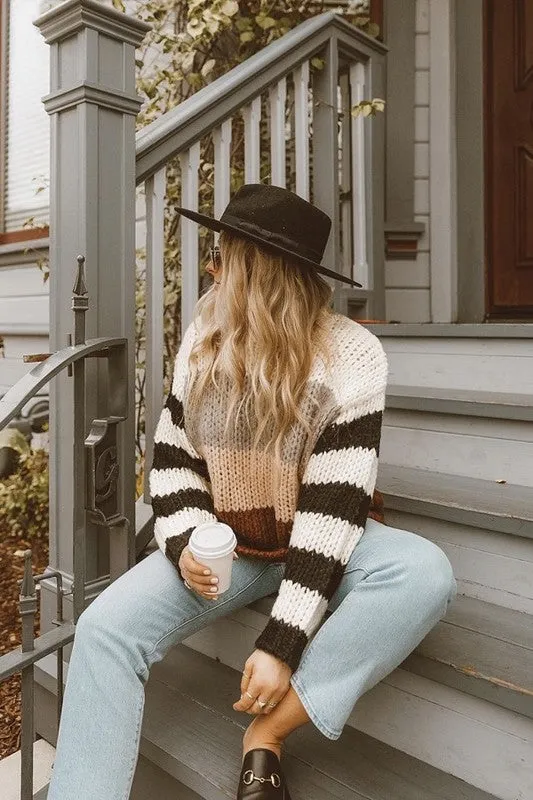 Black || Barry Flat Brim Wool Fedora Hat