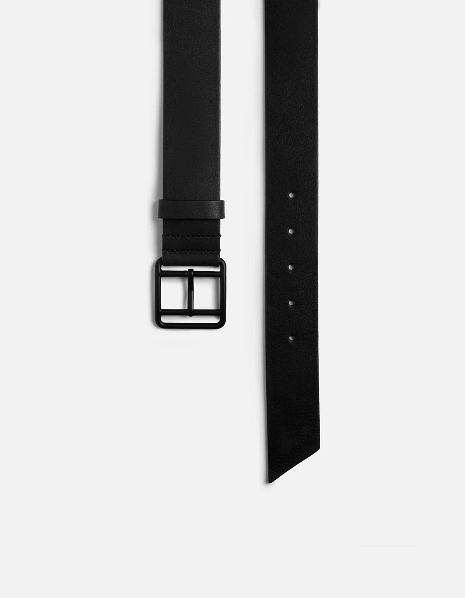 Black Leather Belt, Noir Buckle