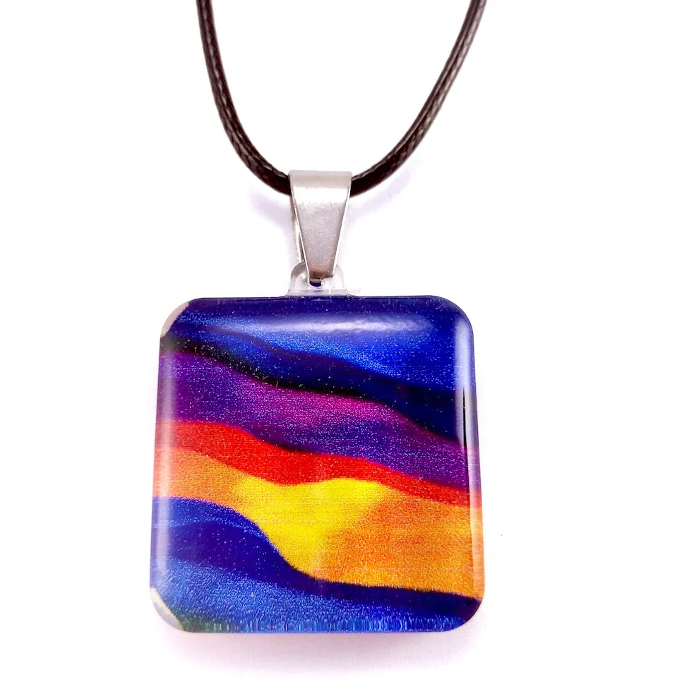 Blue Candy Stripes Pendant