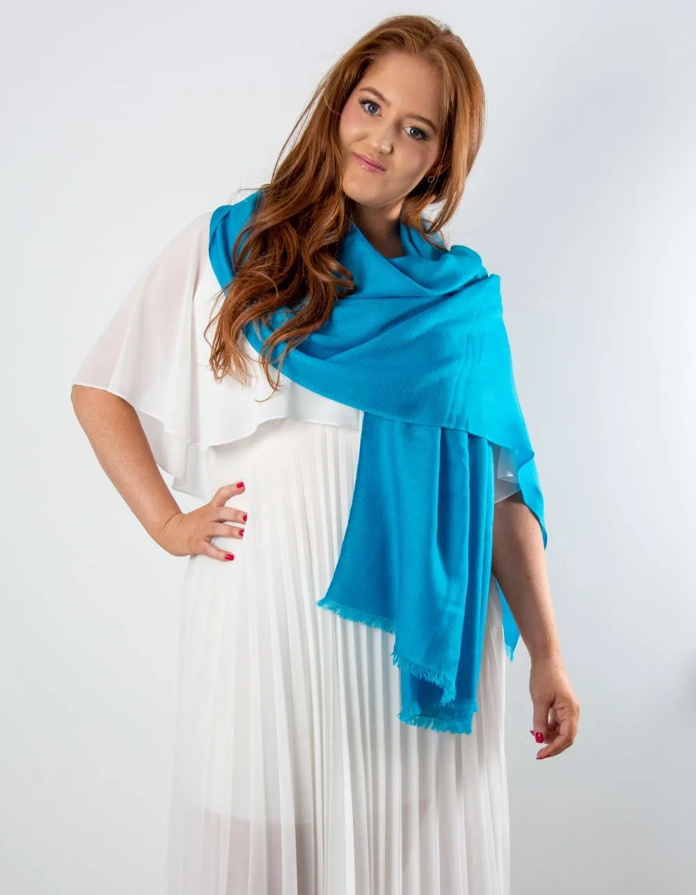 Blue Cashmere Pashmina