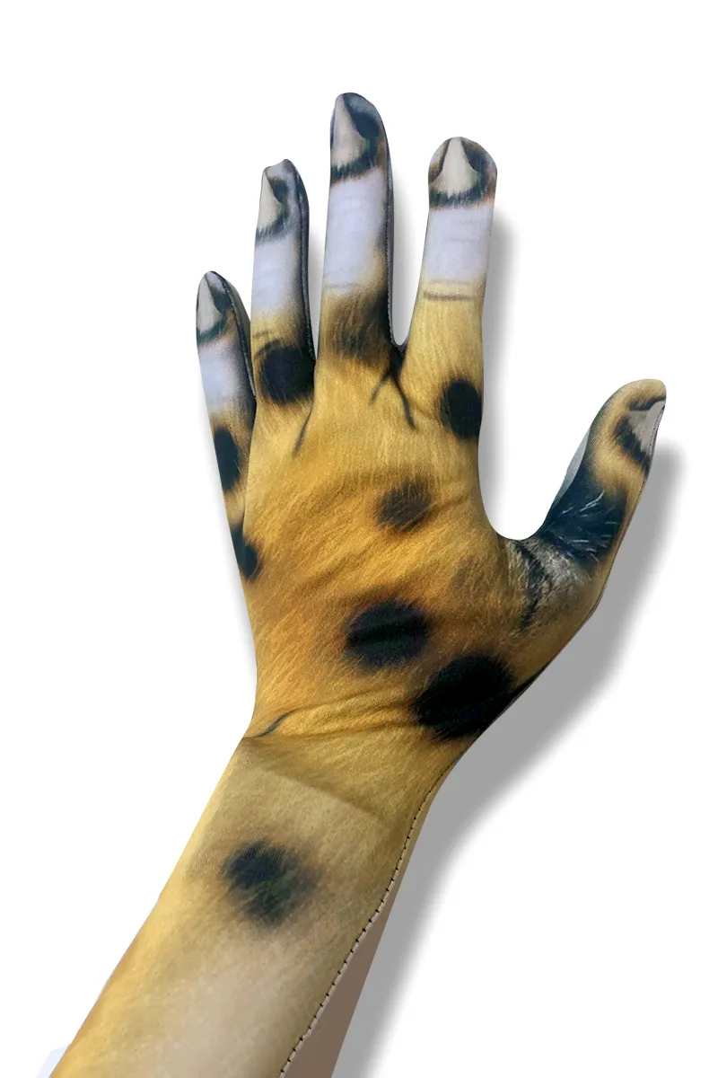 Cheetah Costume Gloves | Faux Fur