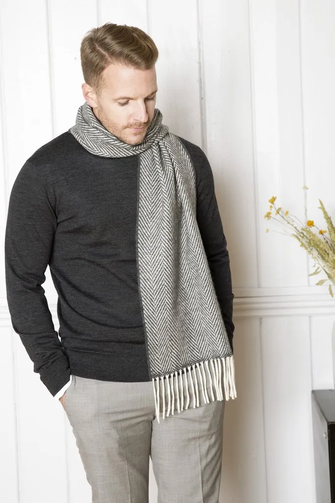 Foxford Cashmere Lambswool Scarf | Charcoal