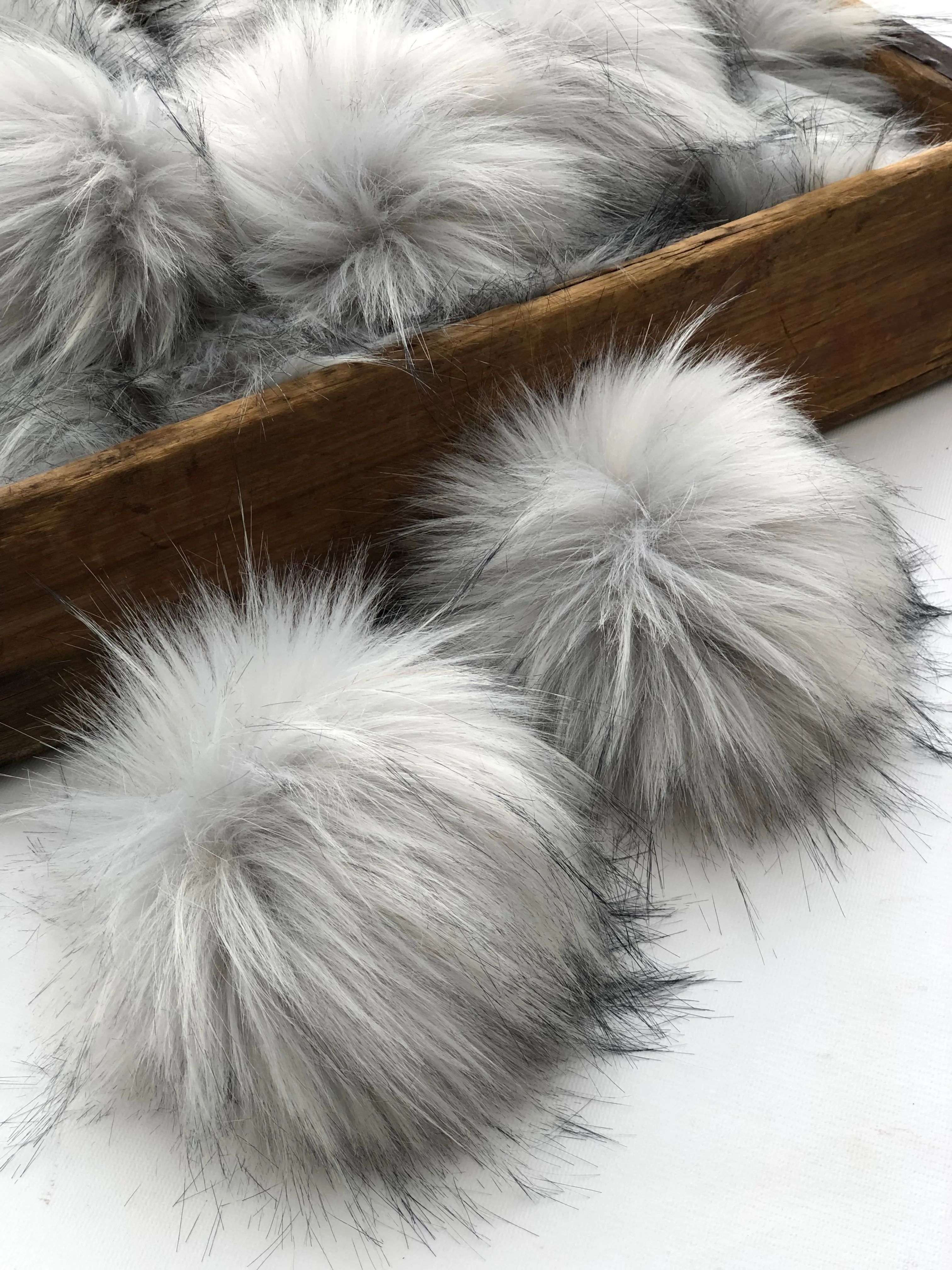 Limestone Faux Fur Pom Pom