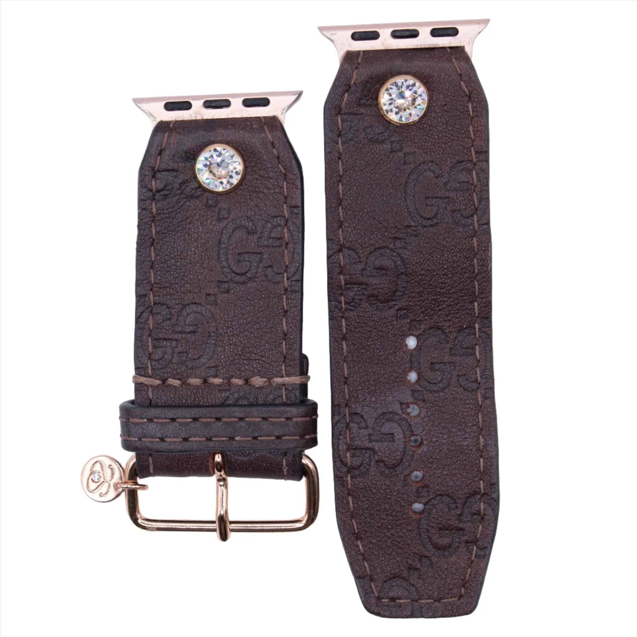 Limited Edition - Upcycled Mocha Saddle Guccissima Sivella Watchband