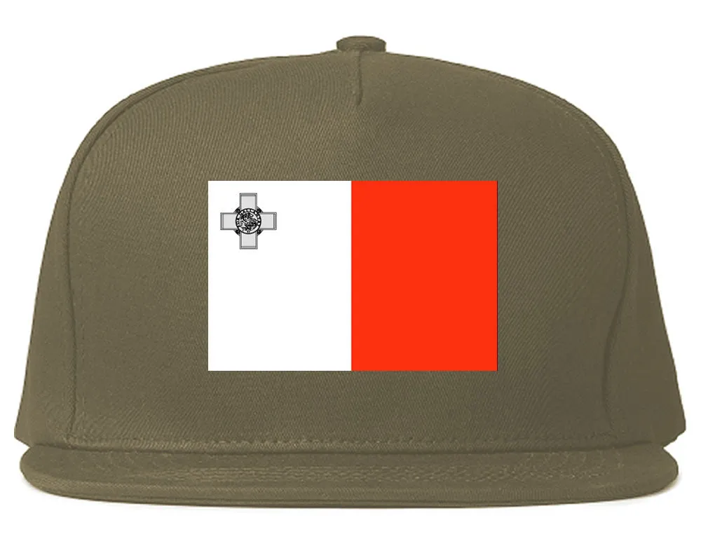 Malta Flag Country Printed Snapback Hat Cap