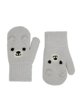 Molo Kenau-knitted mittens for babies-Grey