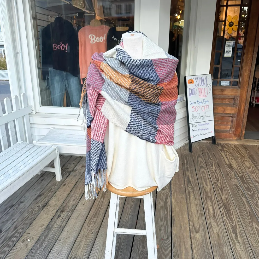 Plaid Shawl Scarf