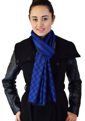 Pure Cashmere Scarf/Wrap in Checks Pattern