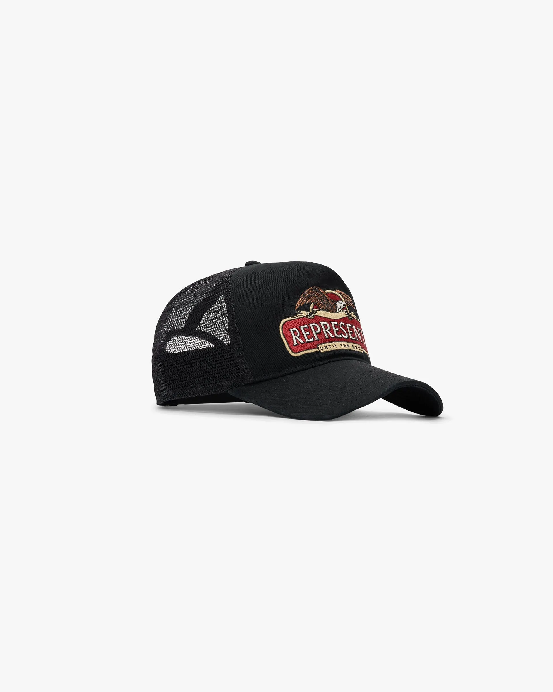 Represent X End Eagle Trucker Cap - Jet Black