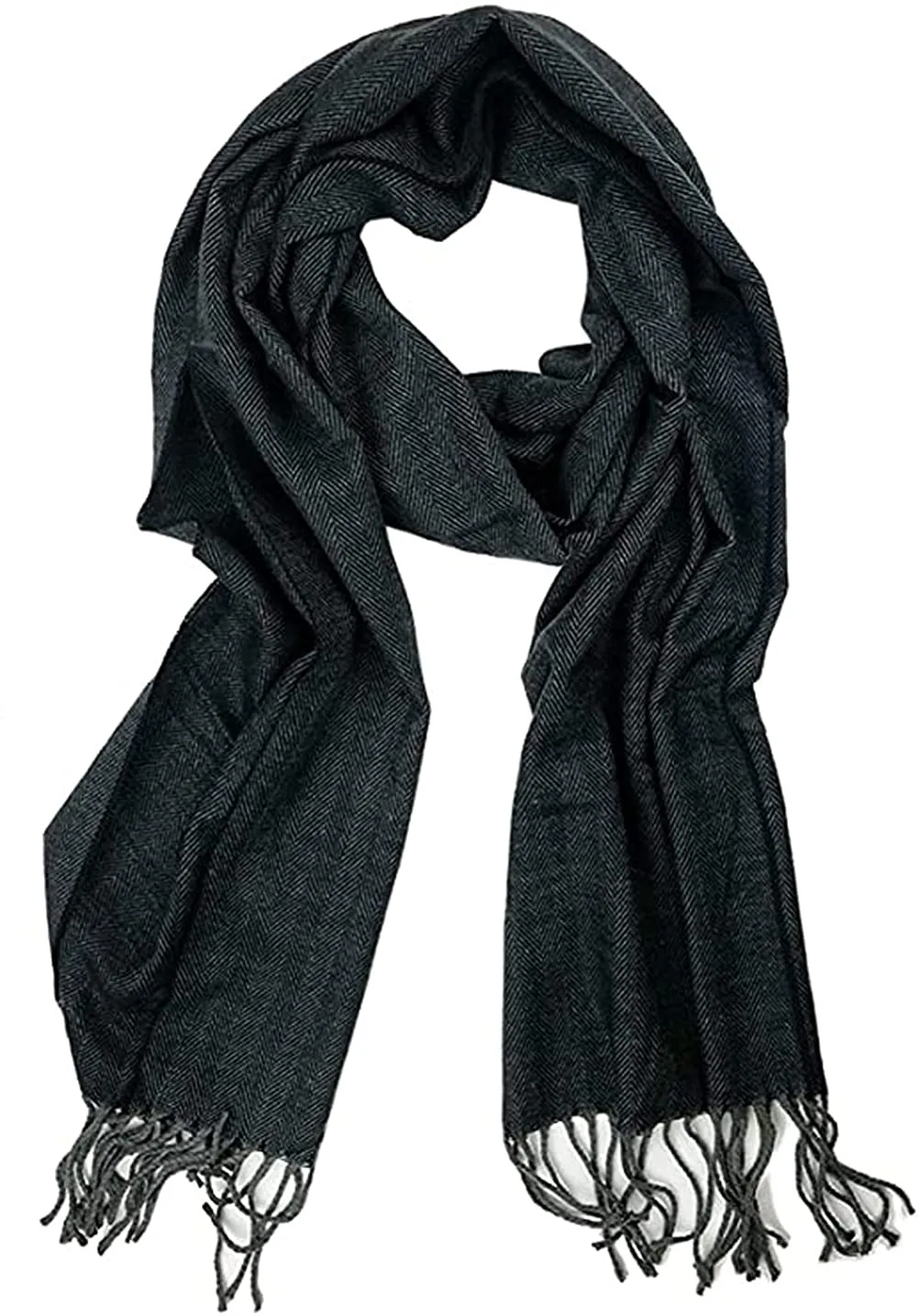 Runtlly Men'S Winter Scarf Soft Classic Cashmere Feel Scarves Unisex