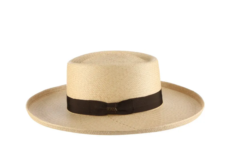 Scala Masa Genuine Panama Big Brim Gambler Hat