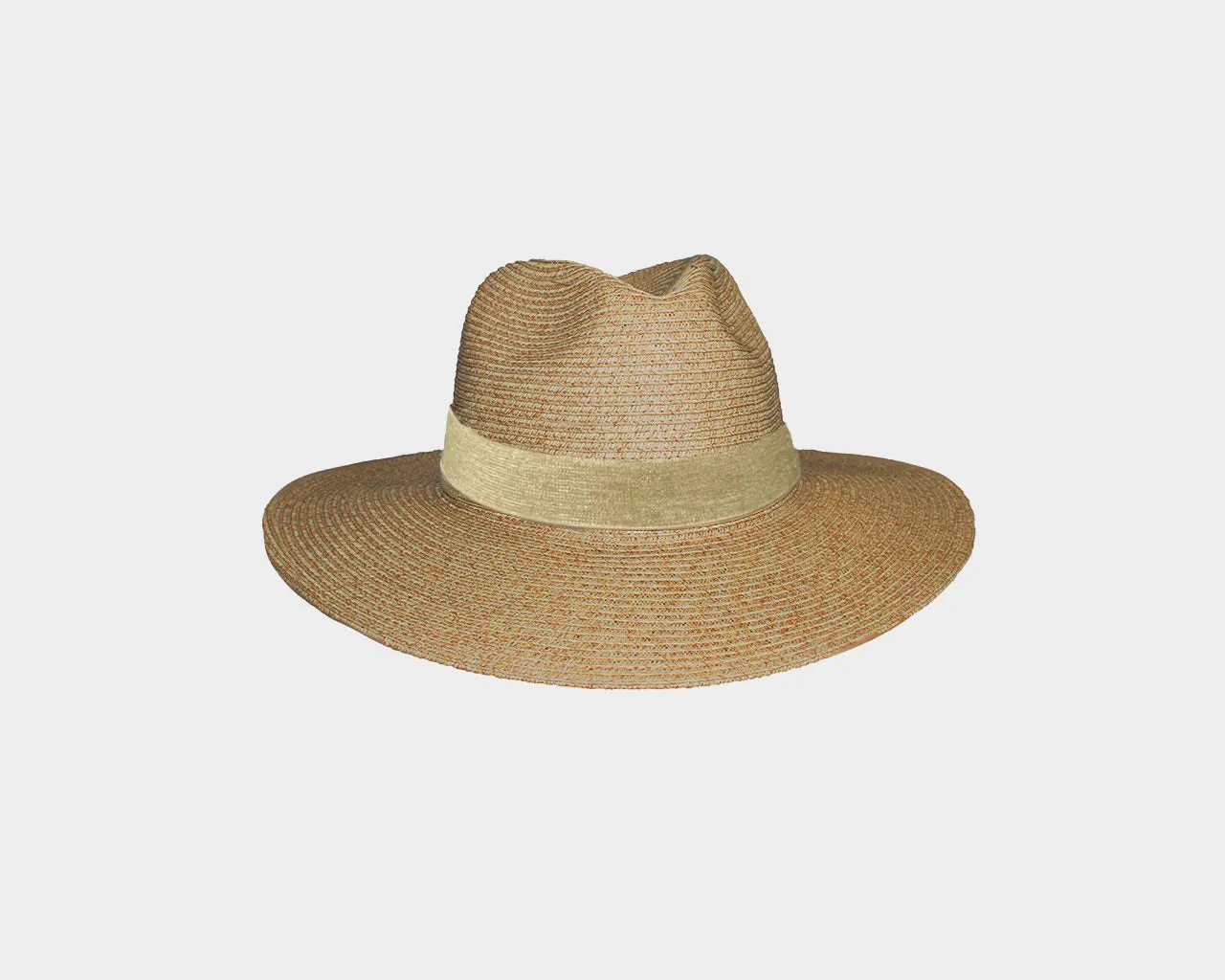 Tan Panama Style Sun Hat - The Positano