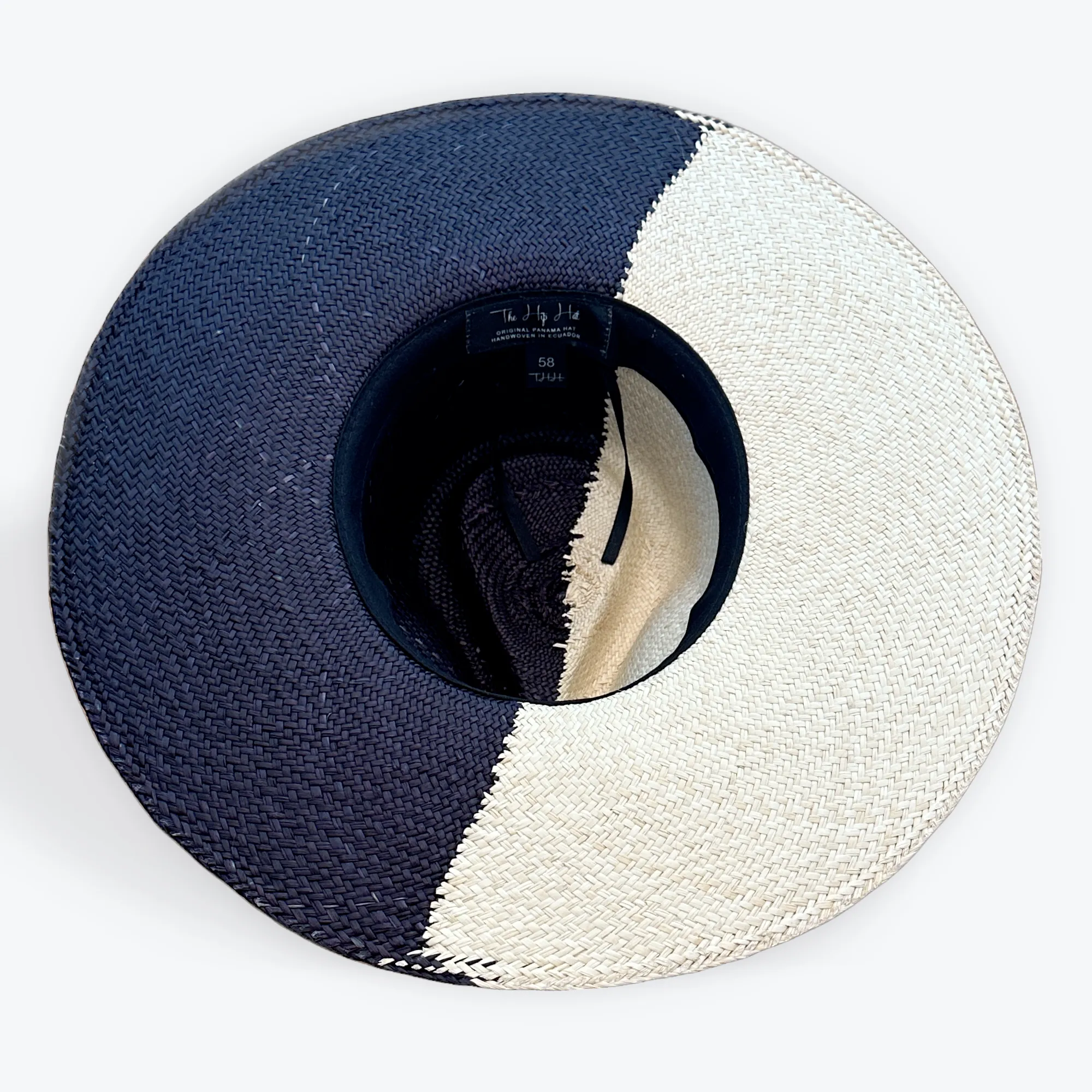 TWO-TONE STRAW HAT