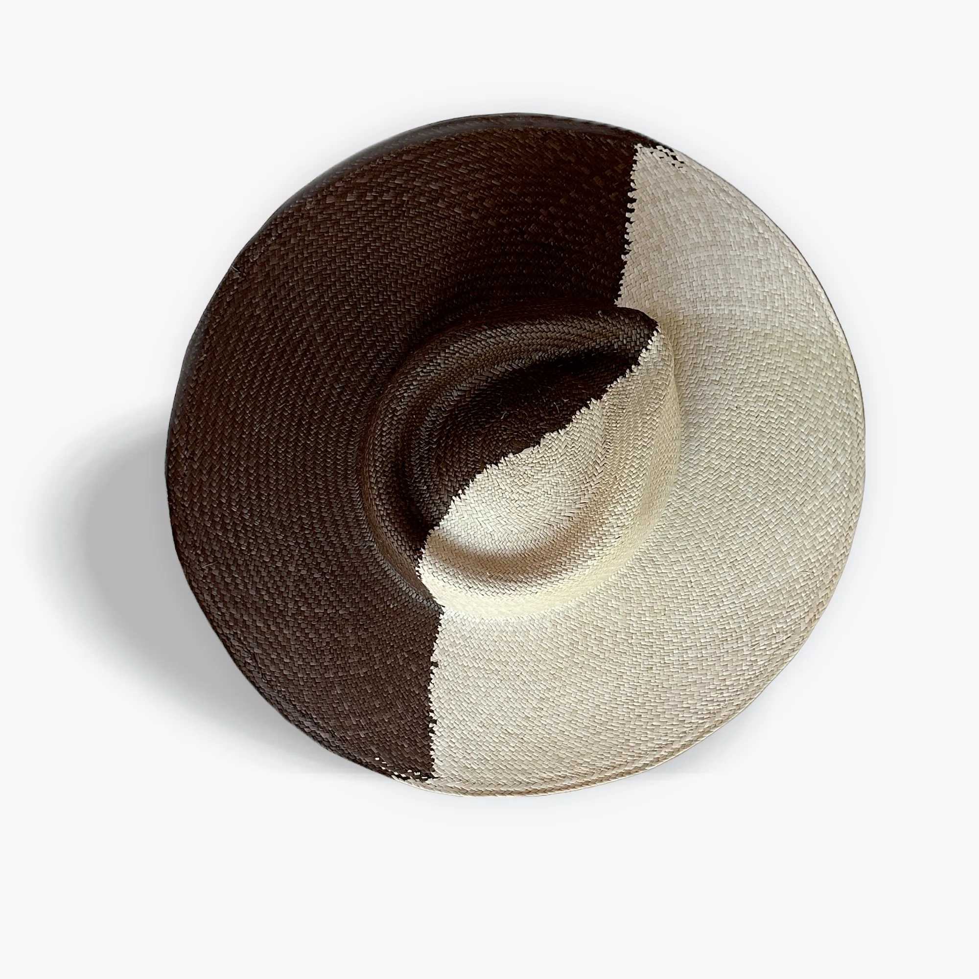 TWO-TONE STRAW HAT