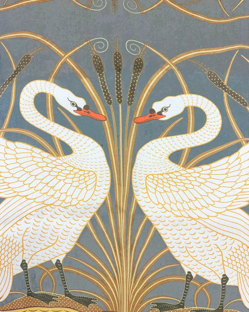 Walter Crane Swans Silk Chiffon Scarf