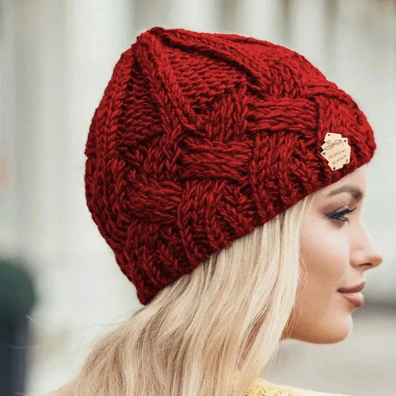 Winter Hat for Women Beanie Hat with Fleece Lining Men Lady Knitted Winter Cap for Female Girl Red Black White  Grey